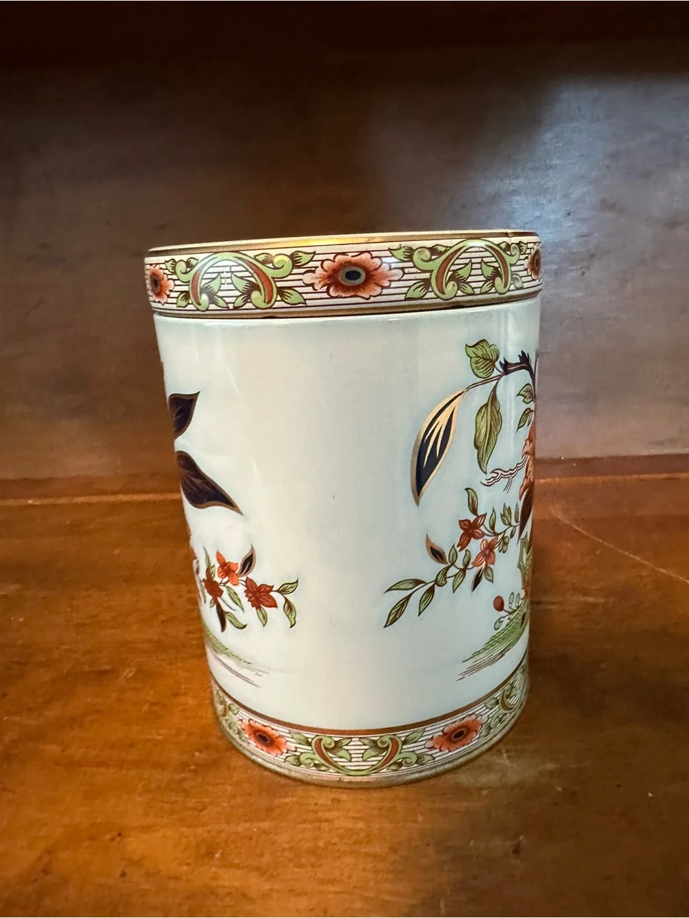 Vintage English Floral Tea Tin Canister The Box Company David Carter  England UK